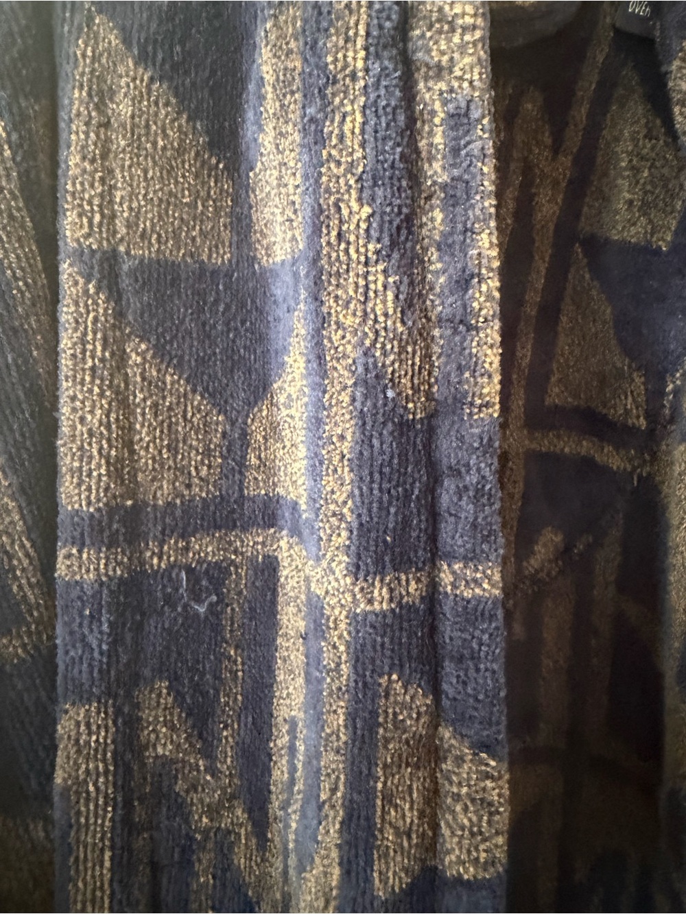 Blue Patterned Women's Bath Robe - Picture 3 of 3